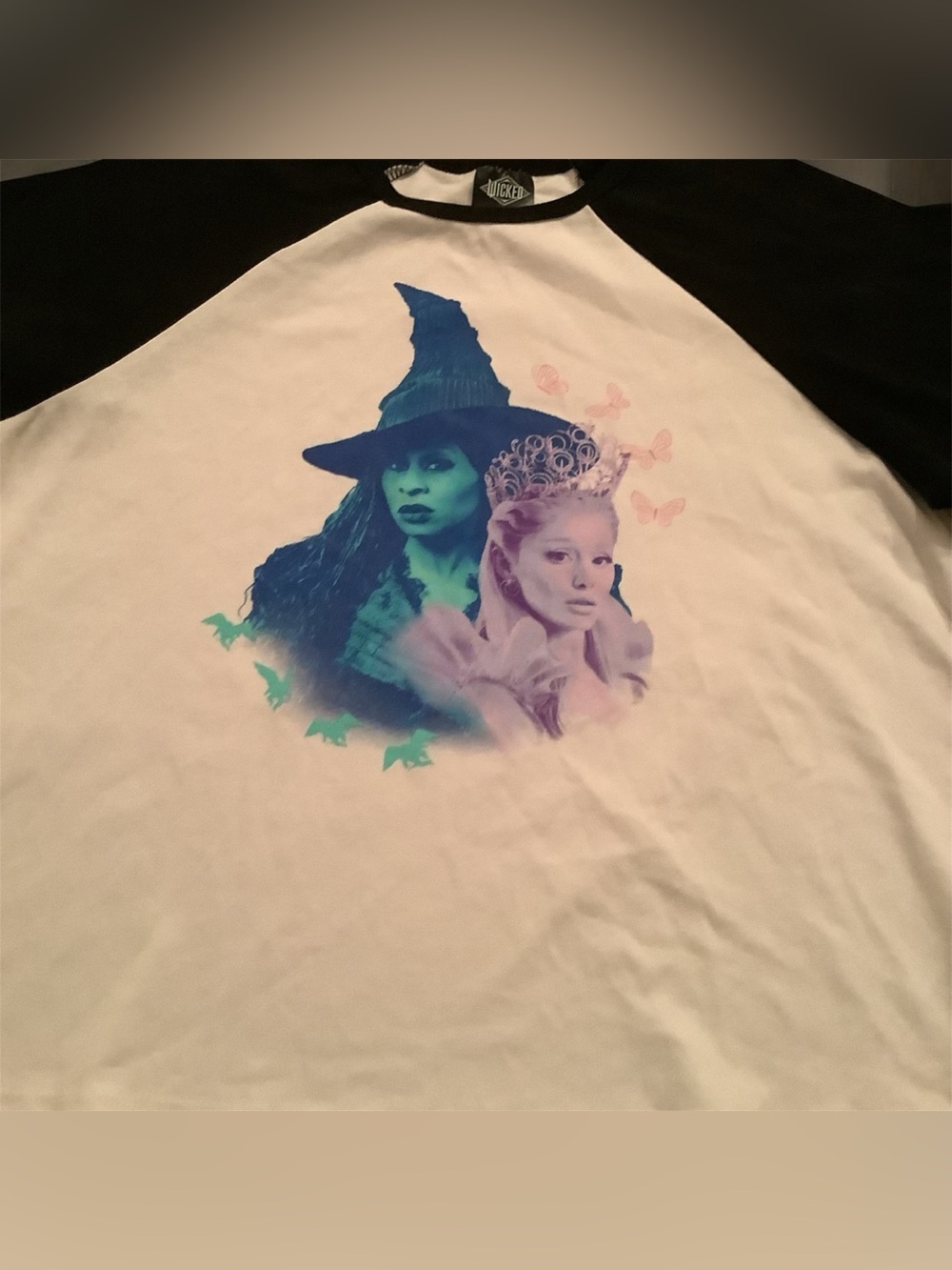 Wicked girls two halves Raglan graphic short sleeve Tee